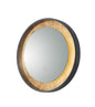  Floating LED Mirror Round 23.5" In Gold Leaf & Black