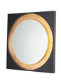 Floating LED Mirror Square 31.5" In Gold Leaf & Black