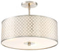 Dots 3-Light Semi Flush Mount In Brushed Nickel