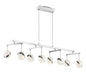 Silver Slice 8-Light LED Island-Light In Chrome