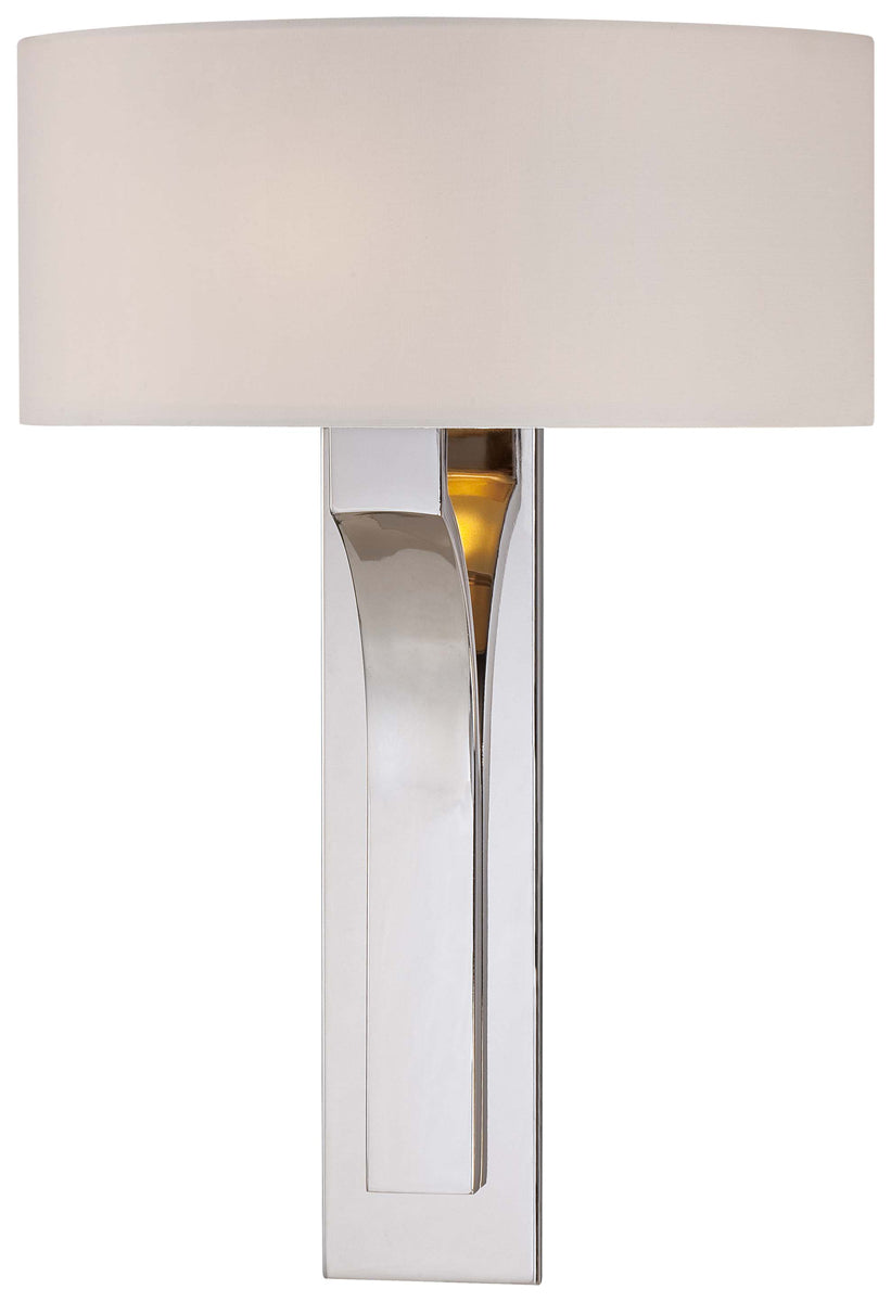  1-Light Wall Sconce In Polished Nickel