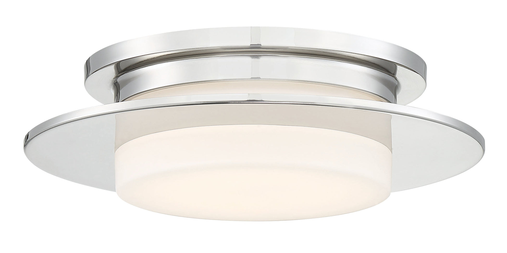  Press LED Flush Mount In Polished Nickel