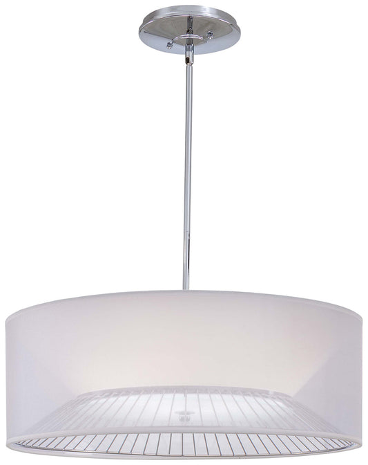  Bridge 3-Light Drum Pendant In Chrome