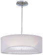  Bridge 3-Light Drum Pendant In Chrome