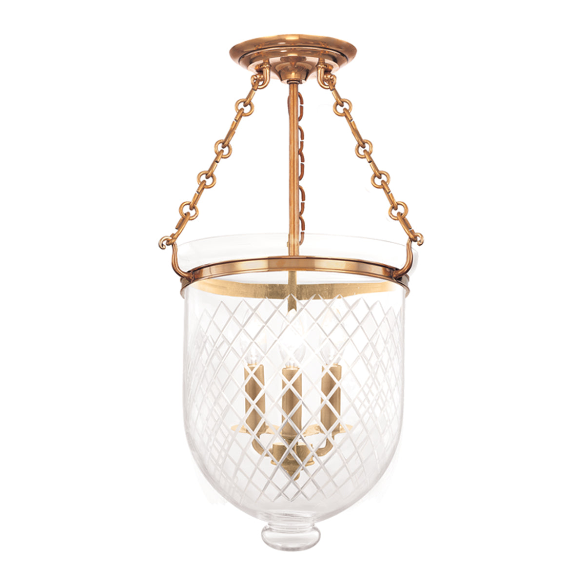  Hampton 3-Light Semi-Flush Mount