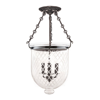  Hampton 3-Light Semi-Flush Mount