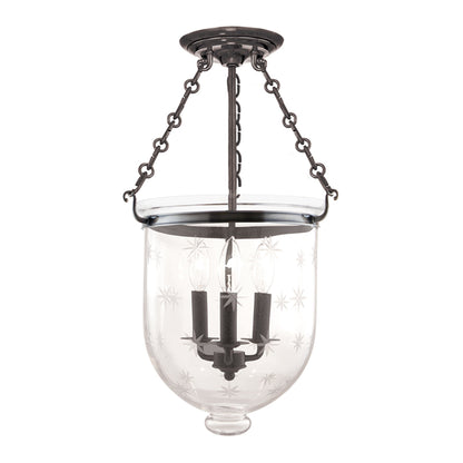  Hampton 3-Light Semi-Flush Mount
