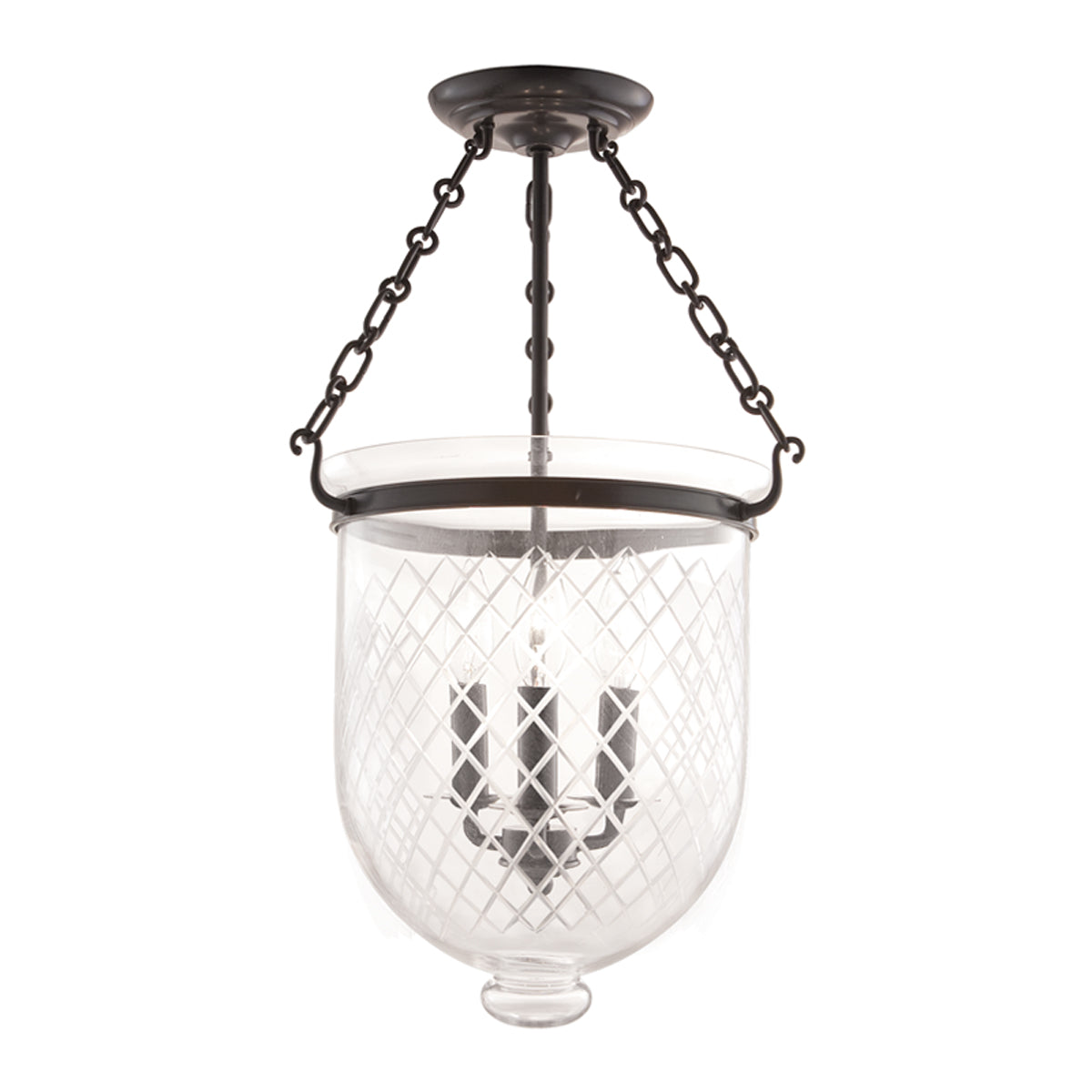  Hampton 3-Light Semi-Flush Mount