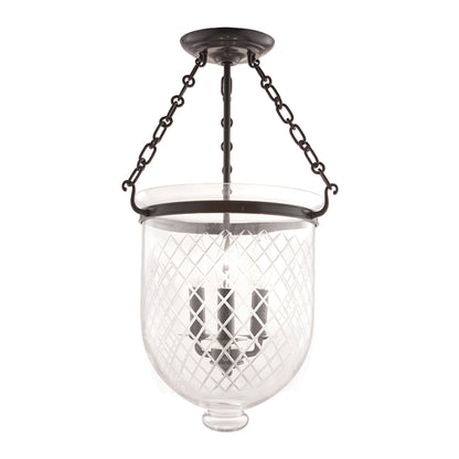  Hampton 3-Light Semi-Flush Mount