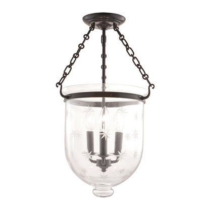  Hampton 3-Light Semi-Flush Mount