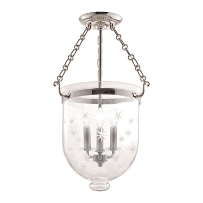  Hampton 3-Light Semi-Flush Mount