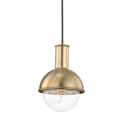  Riley 1-Light Pendant In Aged Brass