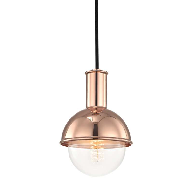  Riley 1-Light Pendant In Aged Brass