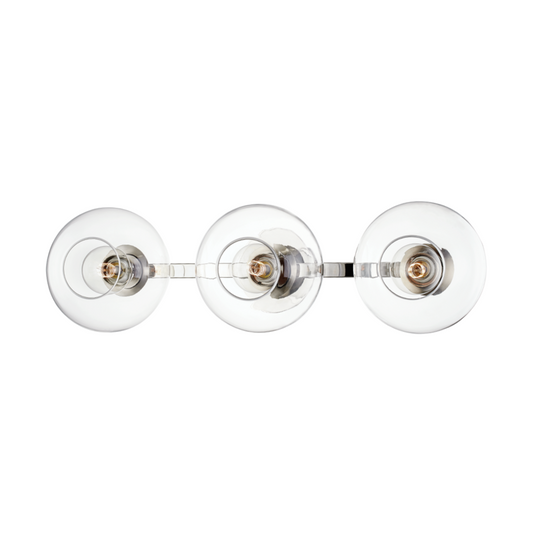  Margot 3 Light Wall Sconce In Polished Nickel