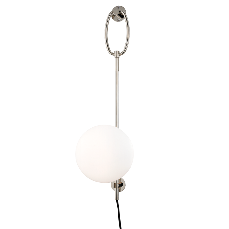  Gina 1-Light Wall Sconce With Plug
