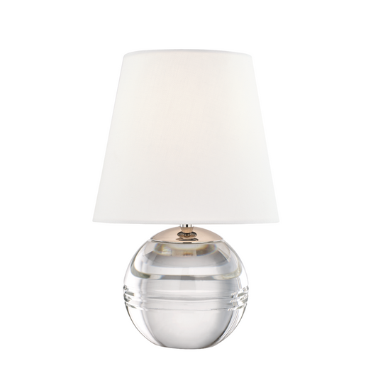  Nicole 1-Light Table Lamp In Polished Nickel