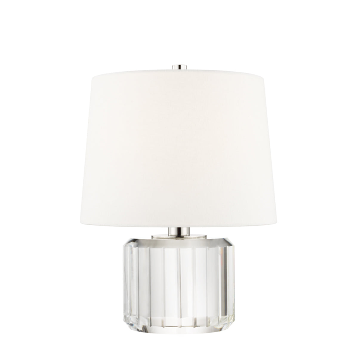  Hague 1-Light Small Table Lamp In Polished Nickel