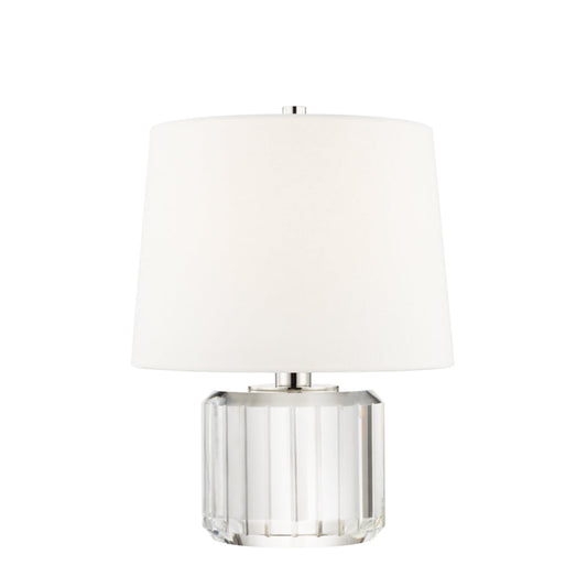  Hague 1-Light Small Table Lamp In Polished Nickel
