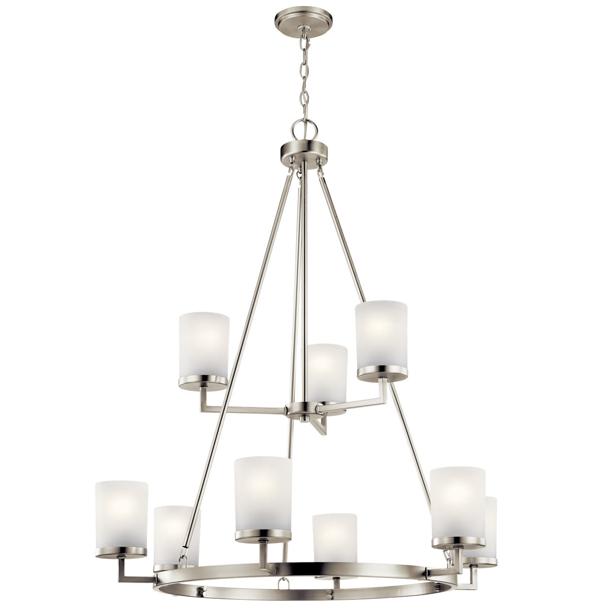  Daimlen Chandelier 9-Light In Brushed Nickel