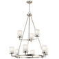  Daimlen Chandelier 9-Light In Brushed Nickel