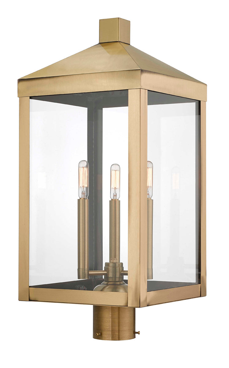 Livex Lighting Nyack 3-Light Outdoor Post Top Lantern