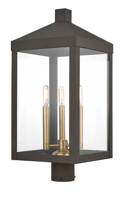 Livex Lighting Nyack 3-Light Outdoor Post Top Lantern