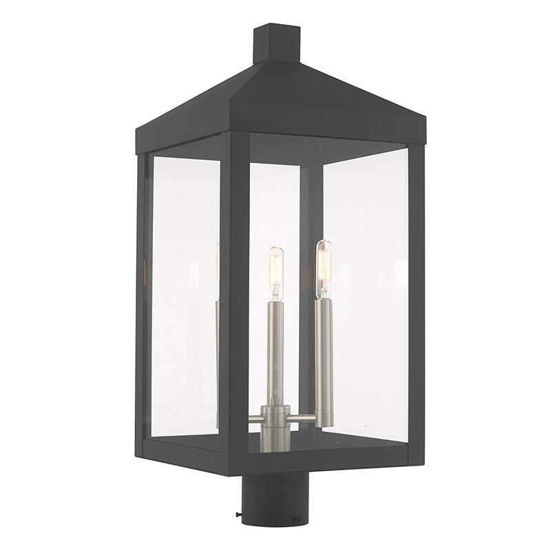 Livex Lighting Nyack 3-Light Outdoor Post Top Lantern