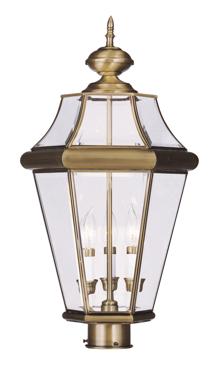 Livex Lighting Georgetown 3-Light Outdoor Post Lantern