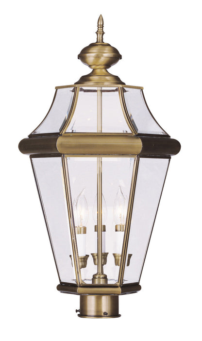 Livex Lighting Georgetown 3-Light Outdoor Post Lantern
