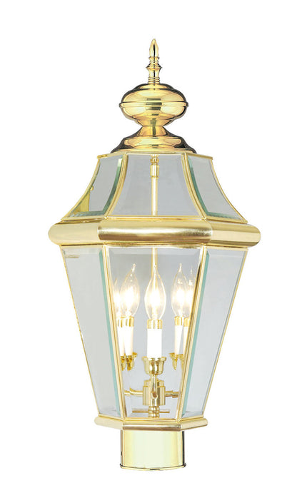 Livex Lighting Georgetown 3-Light Outdoor Post Lantern