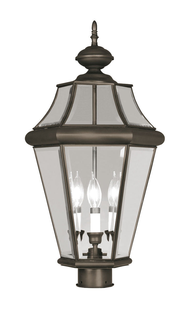 Livex Lighting Georgetown 3-Light Outdoor Post Lantern