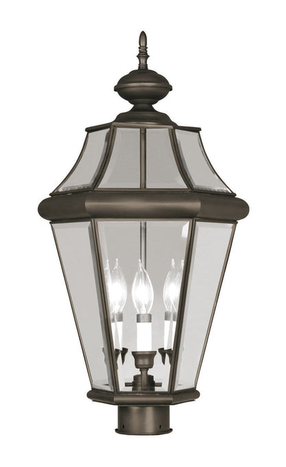 Livex Lighting Georgetown 3-Light Outdoor Post Lantern