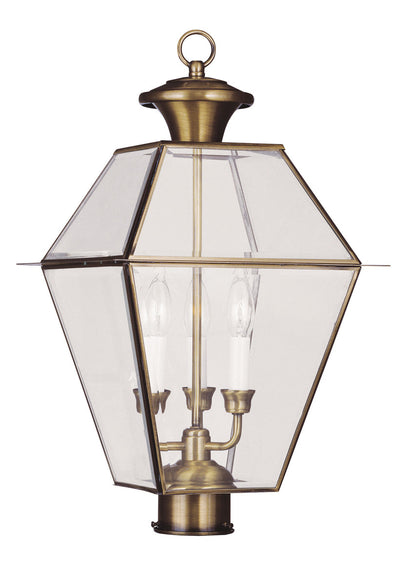 Livex Lighting Westover 3-Light Outdoor Post Lantern