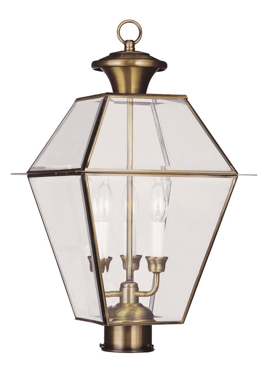 Livex Lighting Westover 3-Light Outdoor Post Lantern