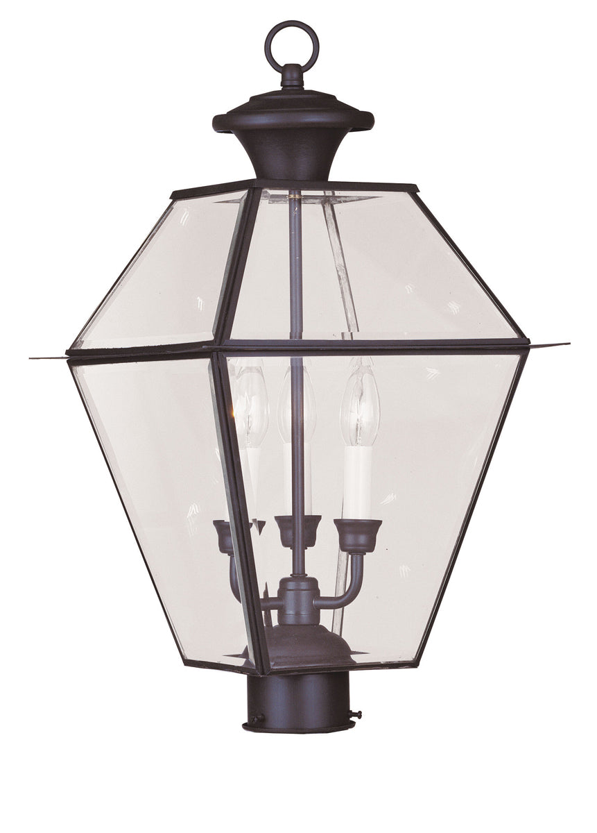 Livex Lighting Westover 3-Light Outdoor Post Lantern