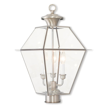 Livex Lighting Westover 3-Light Outdoor Post Lantern