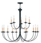 Livex Lighting Heritage 15-Light Chandelier In Black