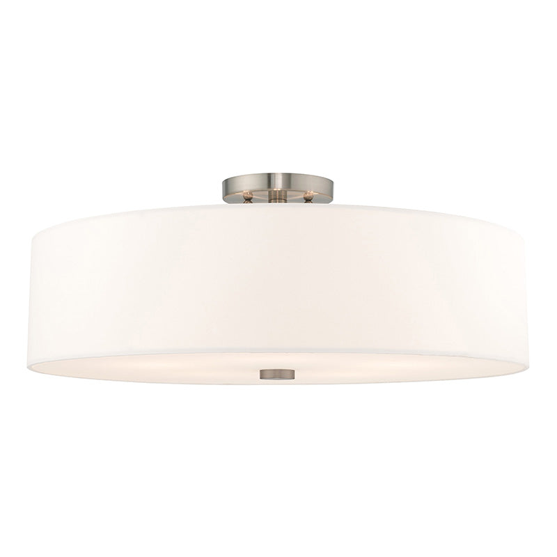 Livex Lighting Meridian 5-Light Ceiling Mount In Brushed Nickel