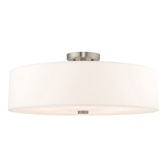 Livex Lighting Meridian 5-Light Ceiling Mount In Brushed Nickel