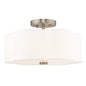 Livex Lighting Chelsea 3-Light Ceiling Mount In Brushed Nickel