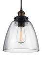  Baskin Pendant In Painted Aged Brass/Dark Weathered Zinc
