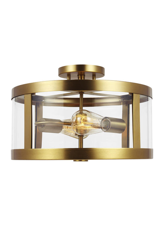  Harrow Ceiling Light In Burnished Brass