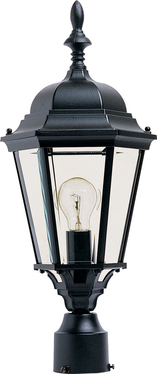 Maxim Westlake Cast 1-Light Outdoor Pole/Post Lantern In Black