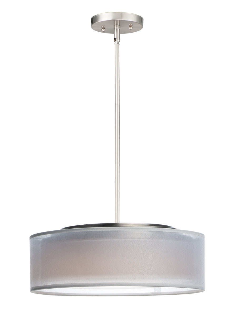 Maxim Prime 16"W LED Pendant In Satin Nickel