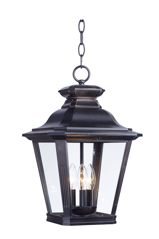Maxim Knoxville 3-Light Outdoor Pendant In Bronze With Clear Glass