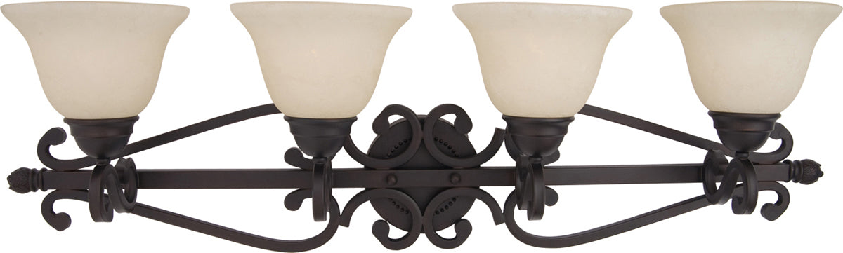 Maxim Manor 4-Light Bath Sconce In Oil Rubbed Bronze