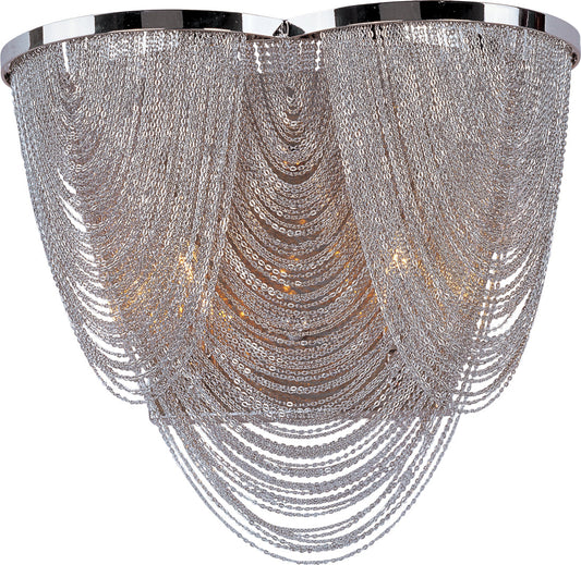Maxim Chantilly 2-Light Wall Sconce In Polished Nickel
