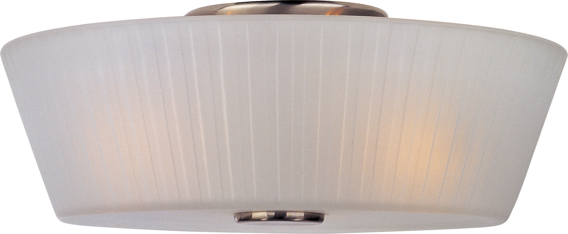 Maxim Finesse 3-Light Flush Mount In Satin Nickel With Frosted Glass