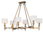 Maxim Fairmont 6-Light Chandelier In Natural Aged Brass