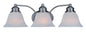 Maxim Malaga 3-Light Bath Vanity In Satin Nickel With Frosted Glass